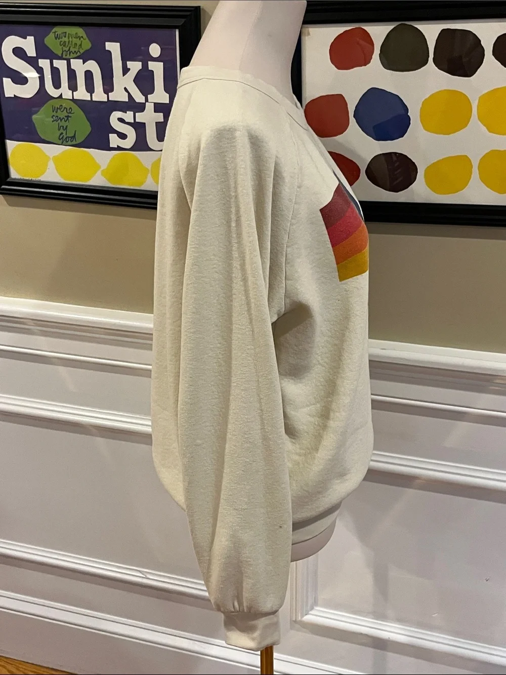 Aviator Nation Vintage White Logo Sweatshirt - Picture 6 of 14